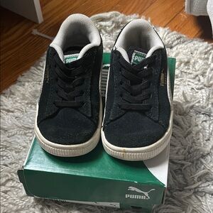 Puma Kids Black and White Sneakers